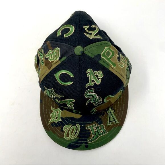 New Era Accessories MLB Logos Camo Baseball Cap/hat sz. 7.75 #MP2 - Picture 2 of 11